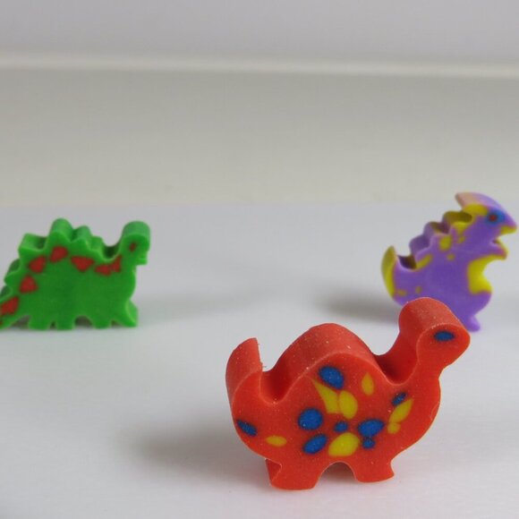 Easter Egg Filler: Small Dinosaur Erasers (24 items) Dinosaurs (they stand up) - Picture 6 of 9